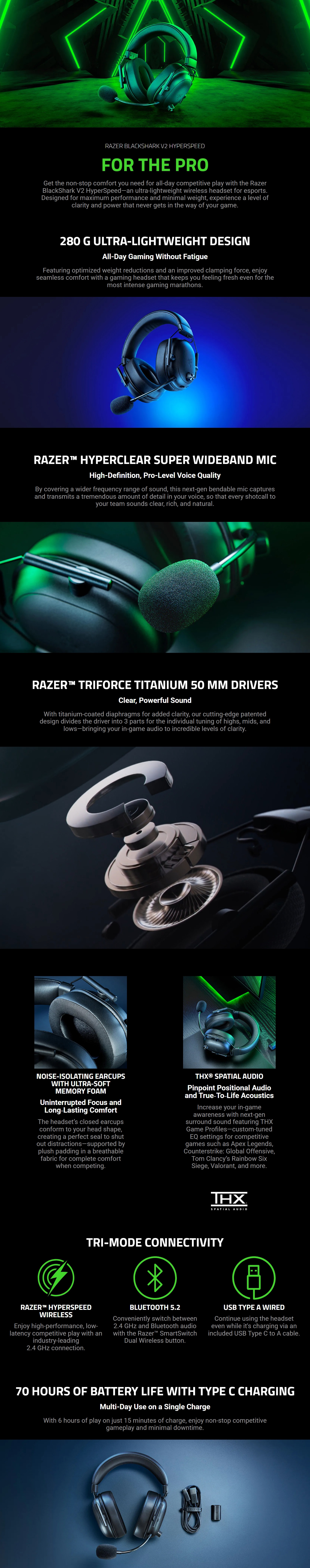Headphones-Razer-BlackShark-V2-HyperSpeed-Wireless-Ultra-Lightweight-Esports-Headset-FRML-Packaging-1