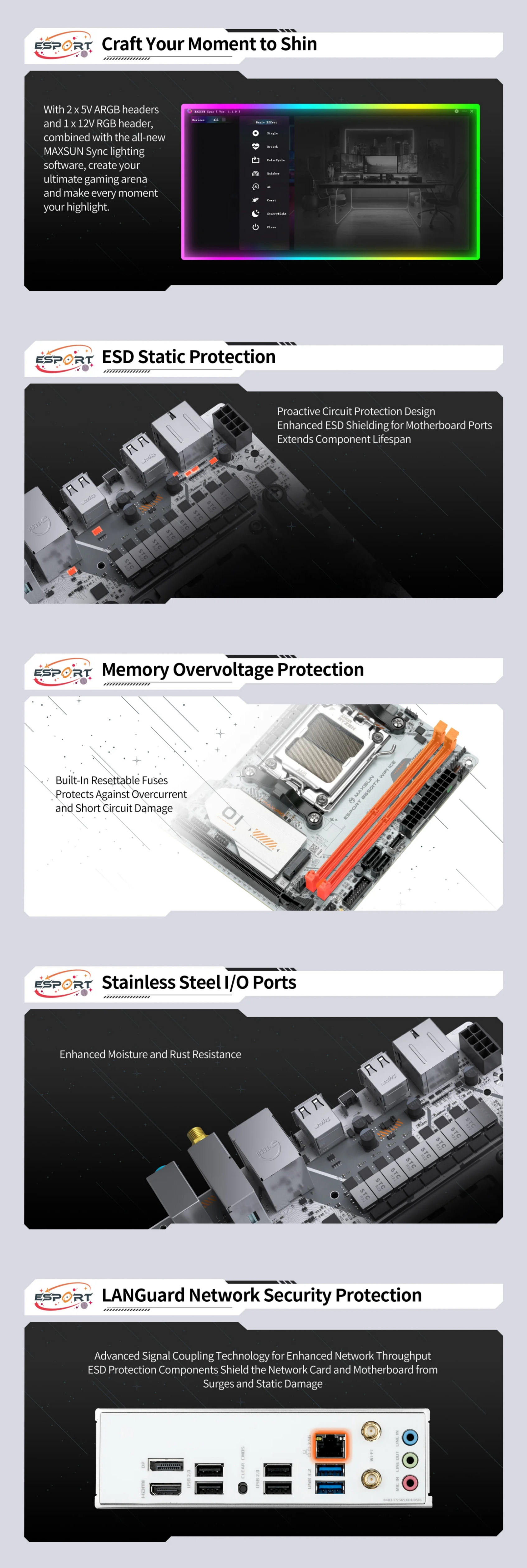 AMD-AM5-MAXSUN-eSport-B650ITX-WIFI-ICE-AM5-ITX-DDR5-Motherboard-MS-ES-B650ITX-WIFI-ICE-3
