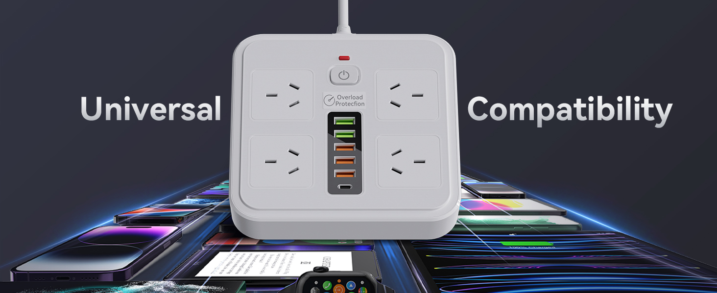 Powerboards-and-Adapters-Powerboard-USB-10in1-Power-Board-with-Surge-Protection-Smart-USB-C-Power-Board-with-4-Outlets-Wall-Mountable-Powerboard-with-2M-Power-Extension-White-16