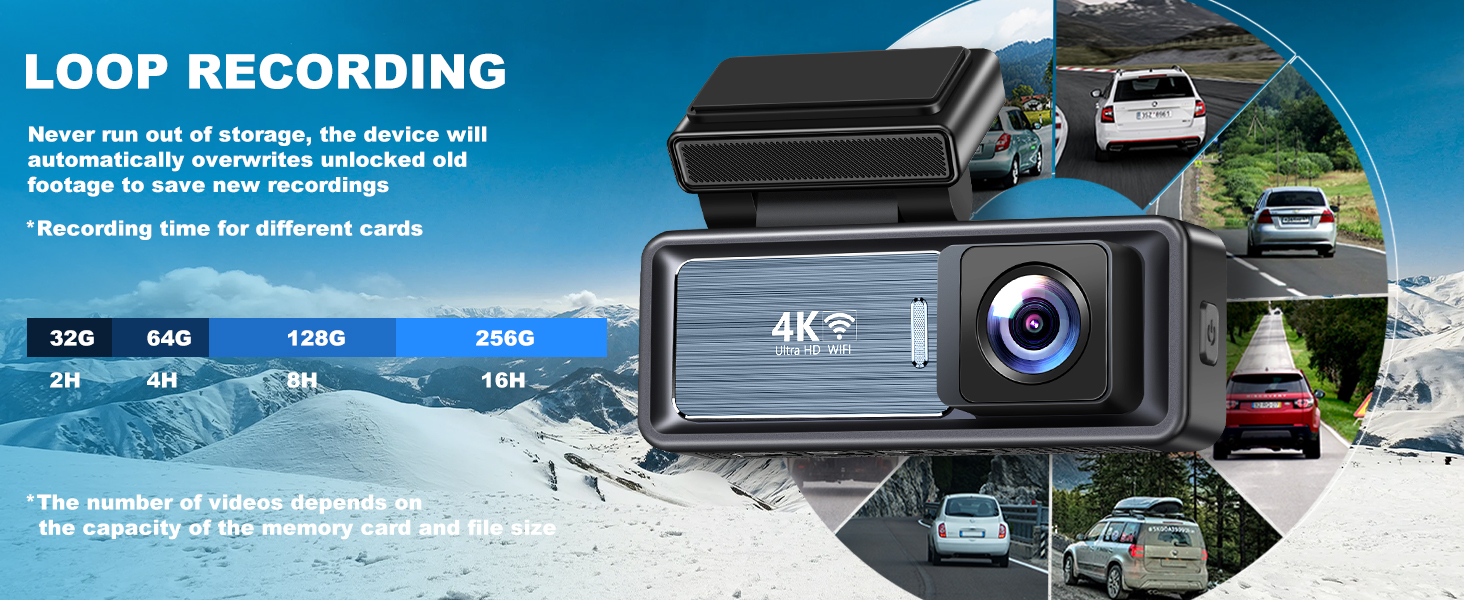Dashcams-4K-Dash-Cam-Front-and-Rear-Built-in-WiFi-GPS-2160P-1080P-UHD-Night-Vision-Dual-Lens-Dash-Camera-for-Cars-Dashcam-Included-64GB-Card-2-Screen-170-4