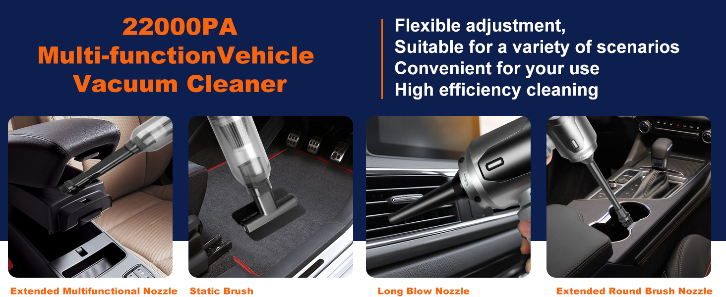 Vacuum-Cleaners-Car-Vacuum-Cleaner-Cordless-22000PA-High-Power-Suction-4-in-1-Multifunctional-Design-Brushless-Motor-Rechargeable-Grey-Handheld-40-Min-Runtime-5