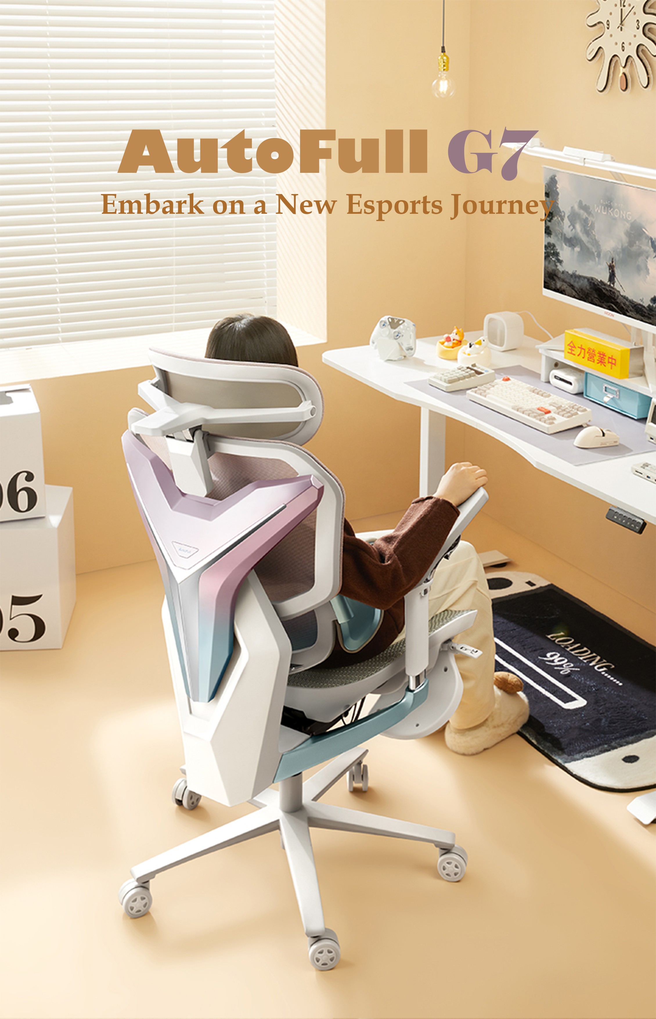 Gaming-Chairs-AutoFull-G7-Ergonomic-Gaming-Chair-With-3D-Headrest-Advanced-Lumbar-support-Cherry-blooms-White-15 Gaming-Chairs-AutoFull-G7-Ergonomic-Gaming-Chair-With-3D-Headrest-Advanced-Lumbar-support-Cherry-blooms-White-15