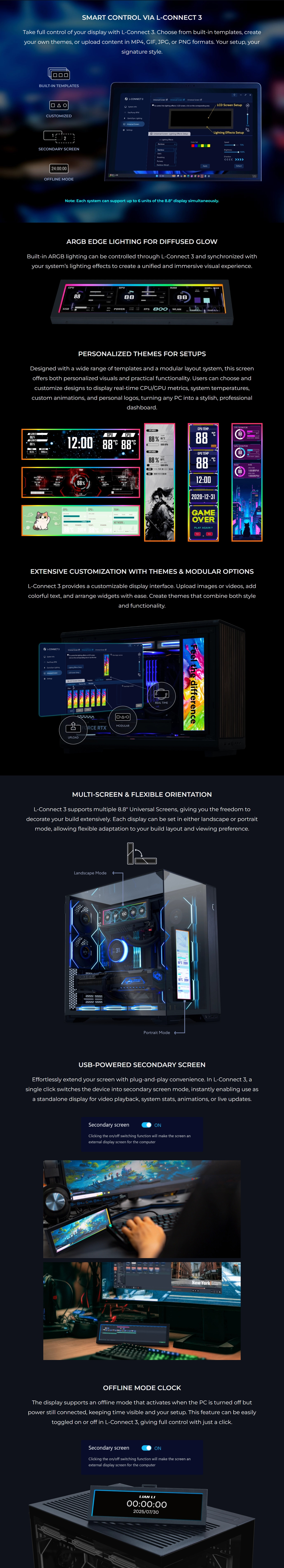 Case-Accessories-Lian-Li-8-8in-Universal-LCD-Screen-White-SM088W-2
