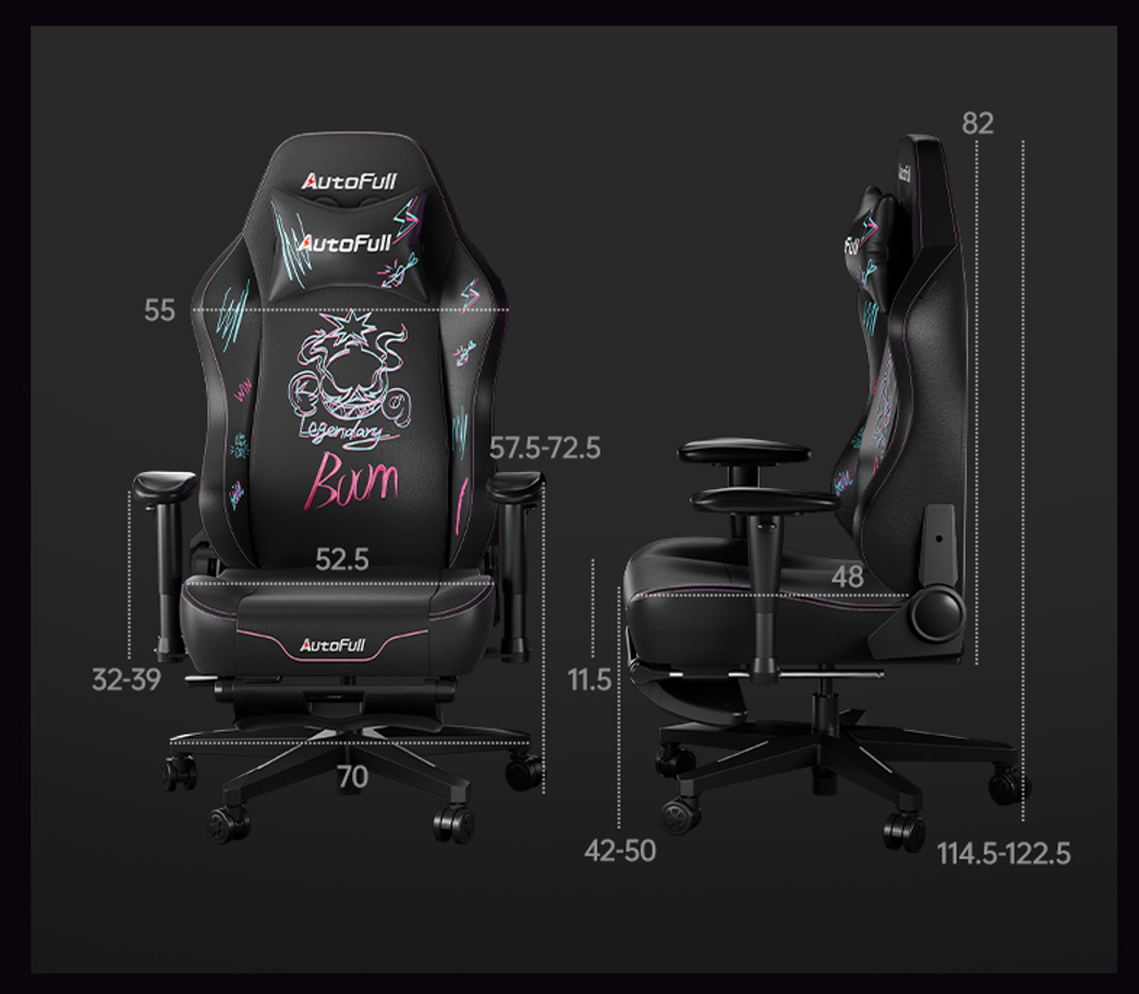 Gaming-Chairs-AutoFull-C3-Graffiti-Gaming-Chair-With-Built-In-Lumbar-Support-AF111BSSA-Black-Purple-36