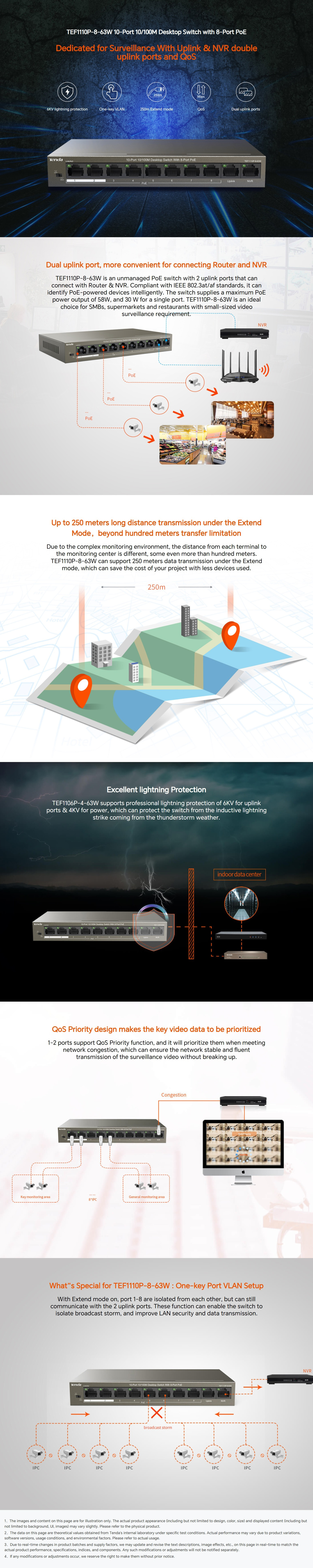 Switches-Tenda-10-Port-10-100M-Desktop-Switch-with-8-Port-PoE-TEF1110P-8-63W-1