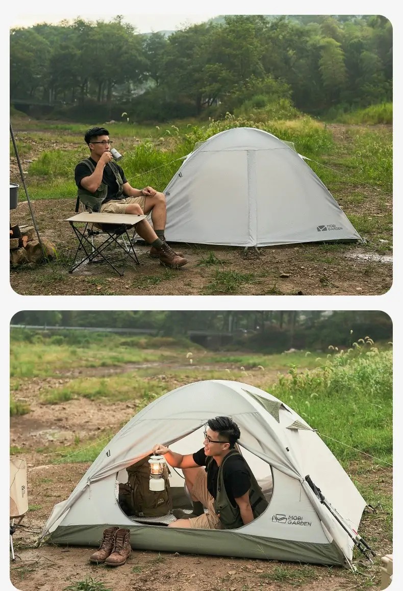 Tent-Mat-MOBI-GARDEN-Cold-Mountain-3-PLUS-Tent-with-Extended-Snow-Skirt-and-Windproof-Design-Suitable-for-1-3-People-SAND-15