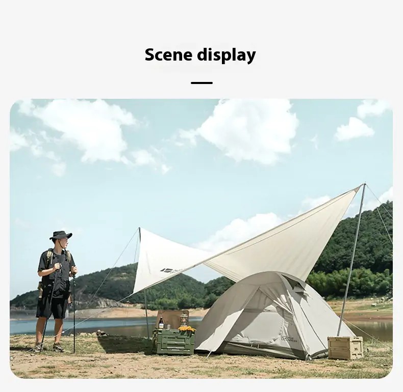 Tent-Mat-MOBI-GARDEN-Cold-Mountain-3-PLUS-Tent-with-Extended-Snow-Skirt-and-Windproof-Design-Suitable-for-1-3-People-WHITE-13