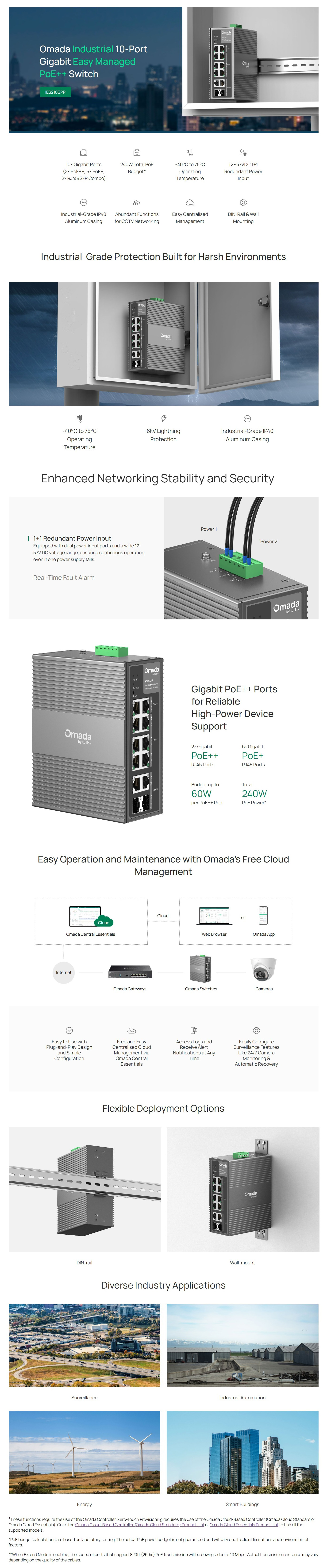Switches-TP-Link-Omada-10-Port-Gigabit-Industrial-Easy-Managed-Switch-with-6-Port-PoE-and-2-Port-PoE-IES210GPP-1