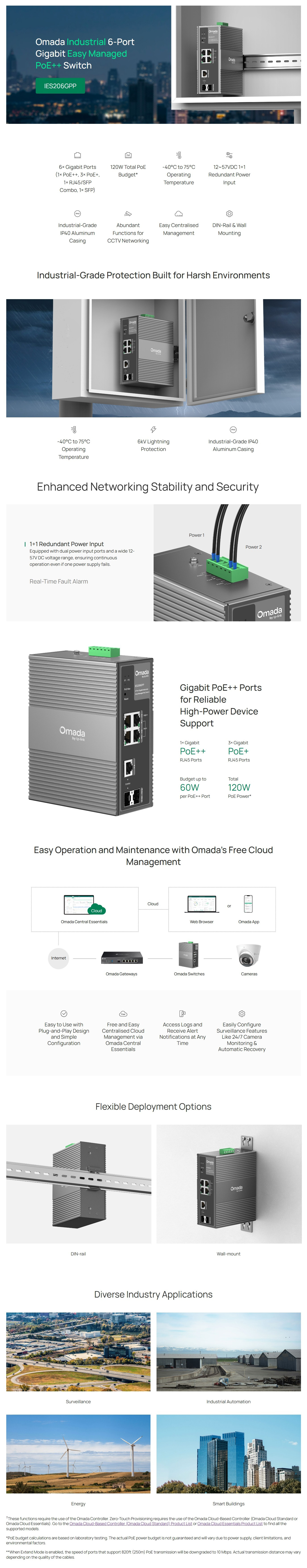 Switches-TP-Link-Omada-6-Port-Gigabit-Industrial-Easy-Managed-Switch-with-3-Port-PoE-and-1-Port-PoE-IES206GPP-1