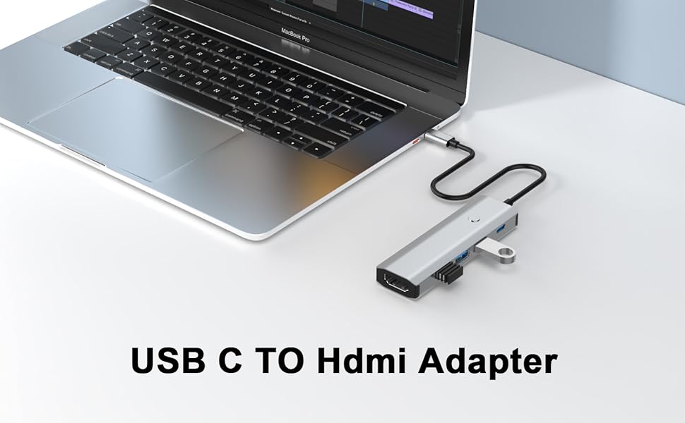 USB-Hubs-USB-C-Hub-5-in-1-Multiport-Adapter-4K-HDMI-100W-Power-Delivery-3-USB-A-Data-Ports-USBC-Dongle-for-Apple-iPhone-16-Pro-Max-iPhone-15-Pro-MacBook-Pro-A-4