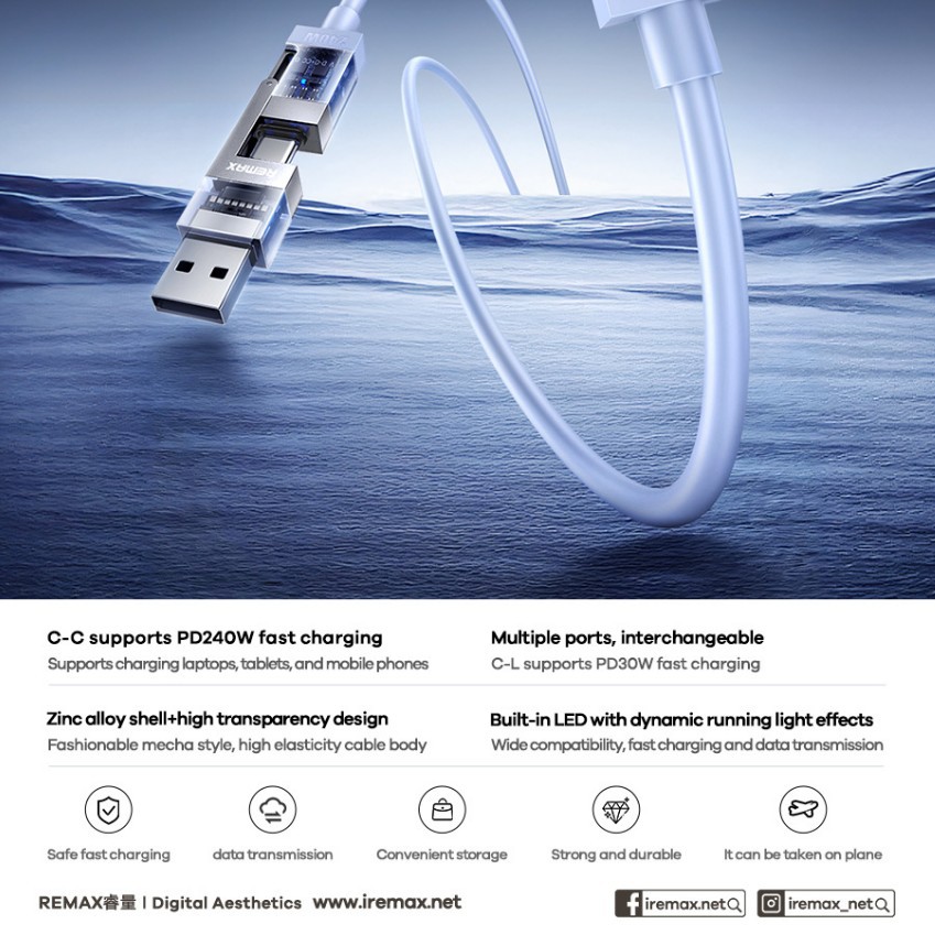 Headphones-REMAX-Haoying-240W-Four-in-One-LED-Rhythmic-Marquee-Multifunctional-Zinc-Alloy-Fast-Charging-Data-Line-CB18-3