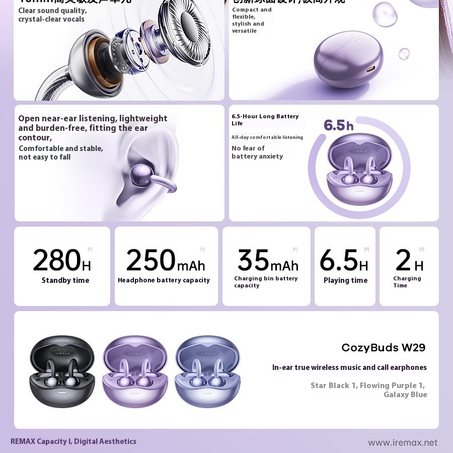 Headphones-REMAX-clip-on-OWS-true-wireless-music-calling-Bluetooth-headset-open-high-definition-compact-headset-W29-Galaxy-Blue-4