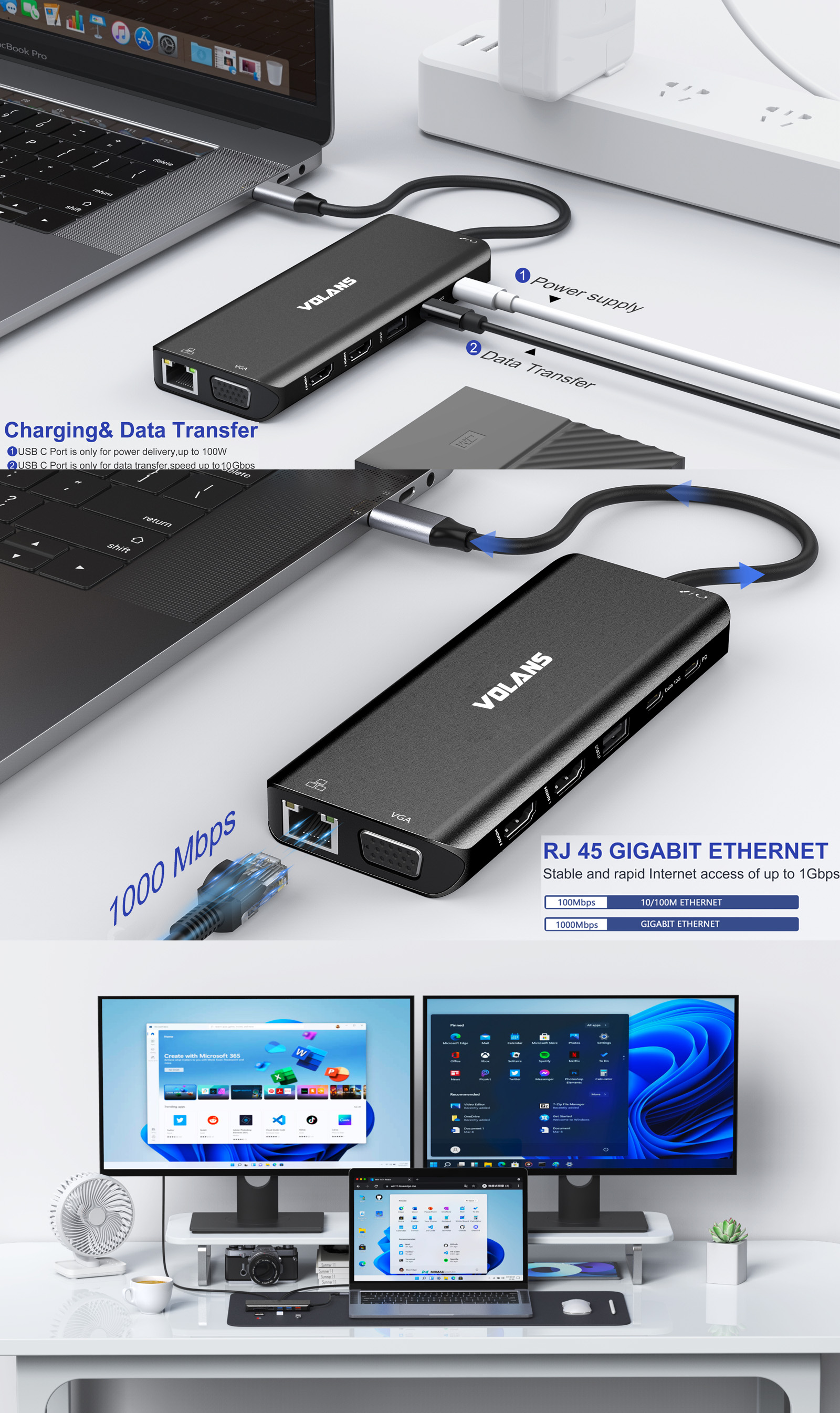 USB-Hubs-Volans-14-in-1-USB-C-Hub-with-100W-PD-VL-UCTDMH-S2-1