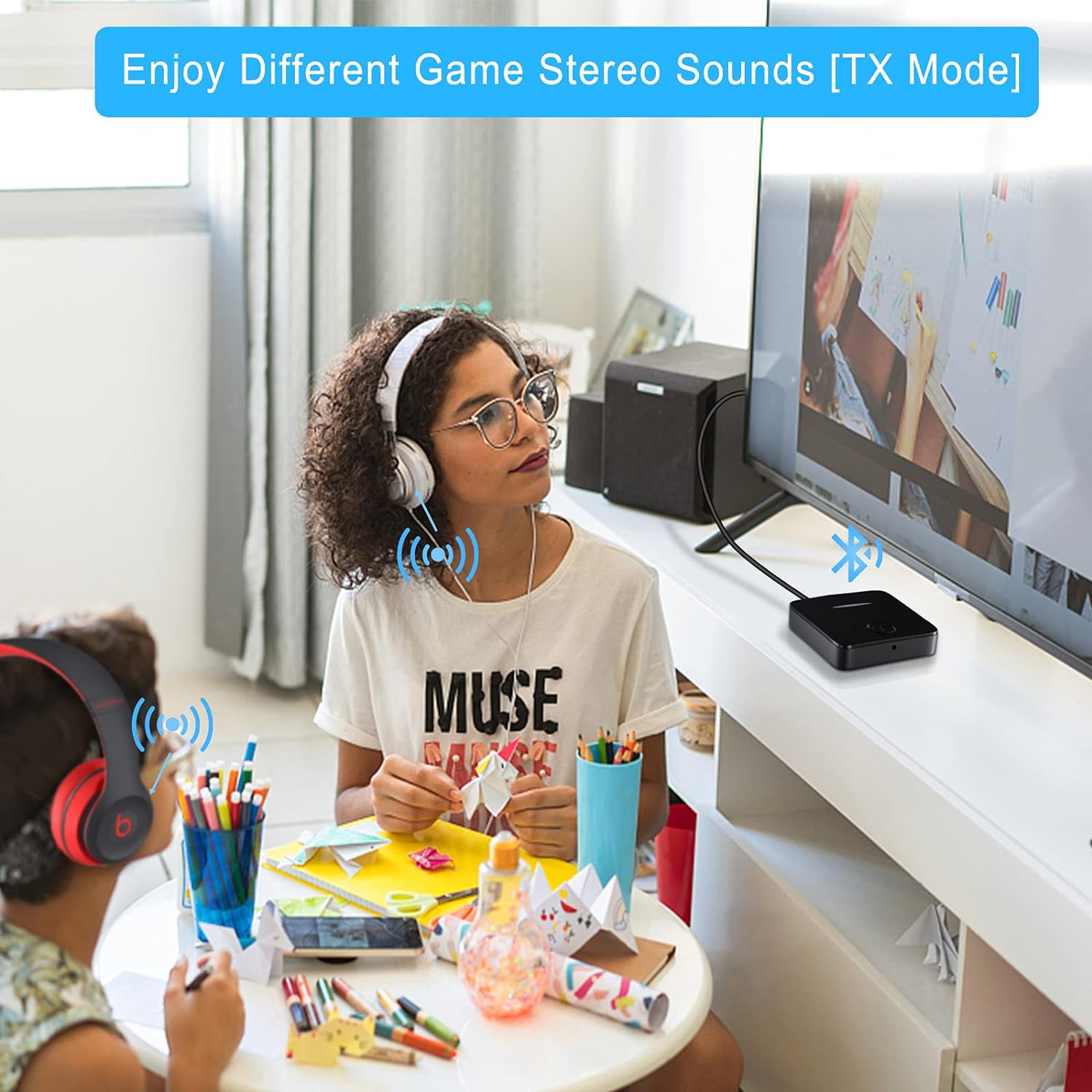 Bluetooth-Adapters-Bluetooth-Adapter-Audio-5-0-Bluetooth-Transmitter-Receiver-2-in-1-Low-Latency-with-3-5mm-Audio-Cable-for-TV-Car-PC-Headphones-Speakers-etc-12