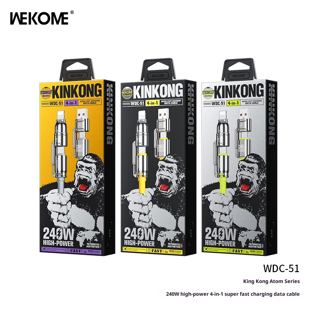 Charging-Cables-WEKOME-diamond-atom-240W-skin-friendly-silicone-high-power-four-in-one-super-fast-charging-data-line-WDC-51-dark-gray-4