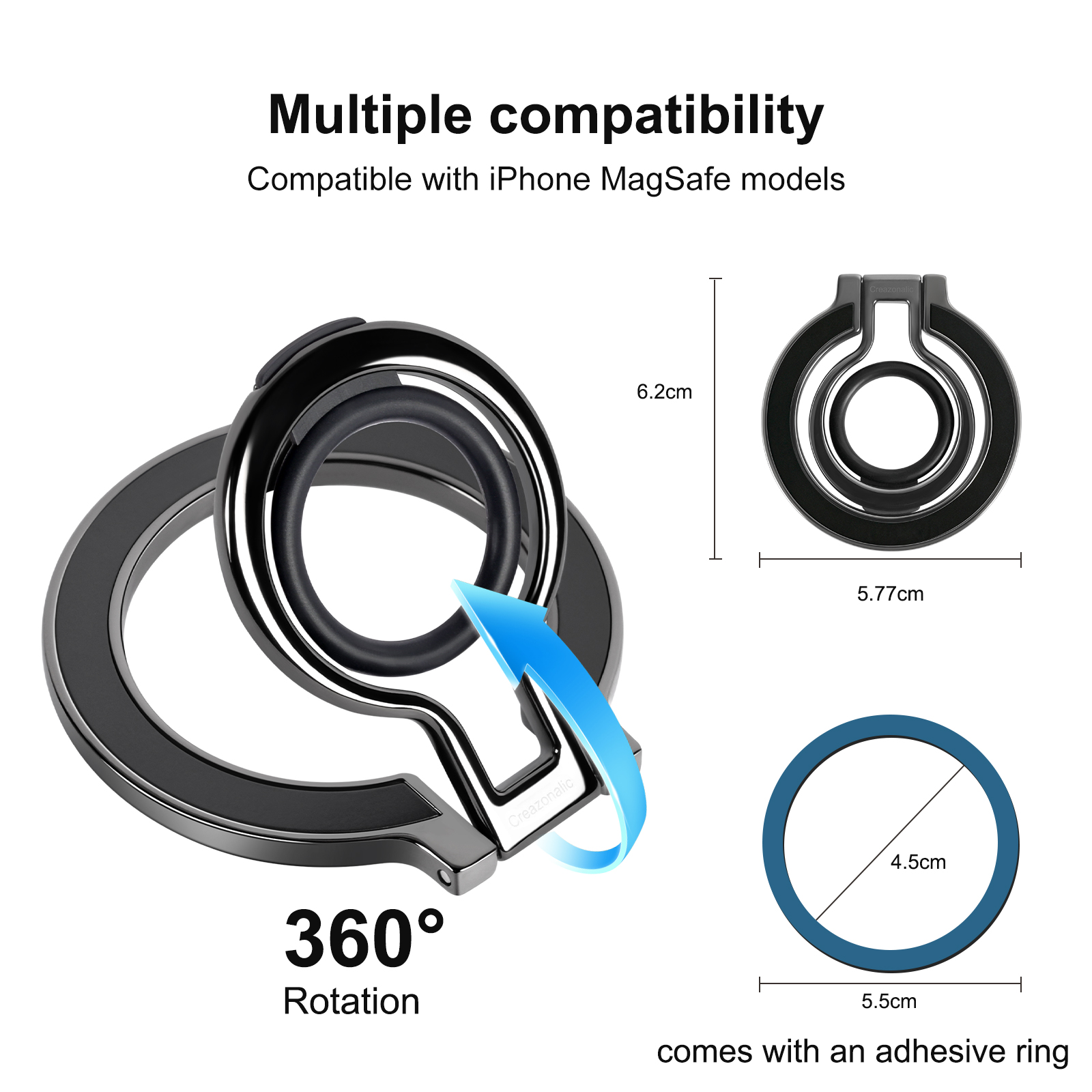 Phone-Holders-iCreate-Magnetic-Metal-Kickstand-Ring-Stand-Compatible-for-MagSafe-and-Android-Smartphones-Orange-40