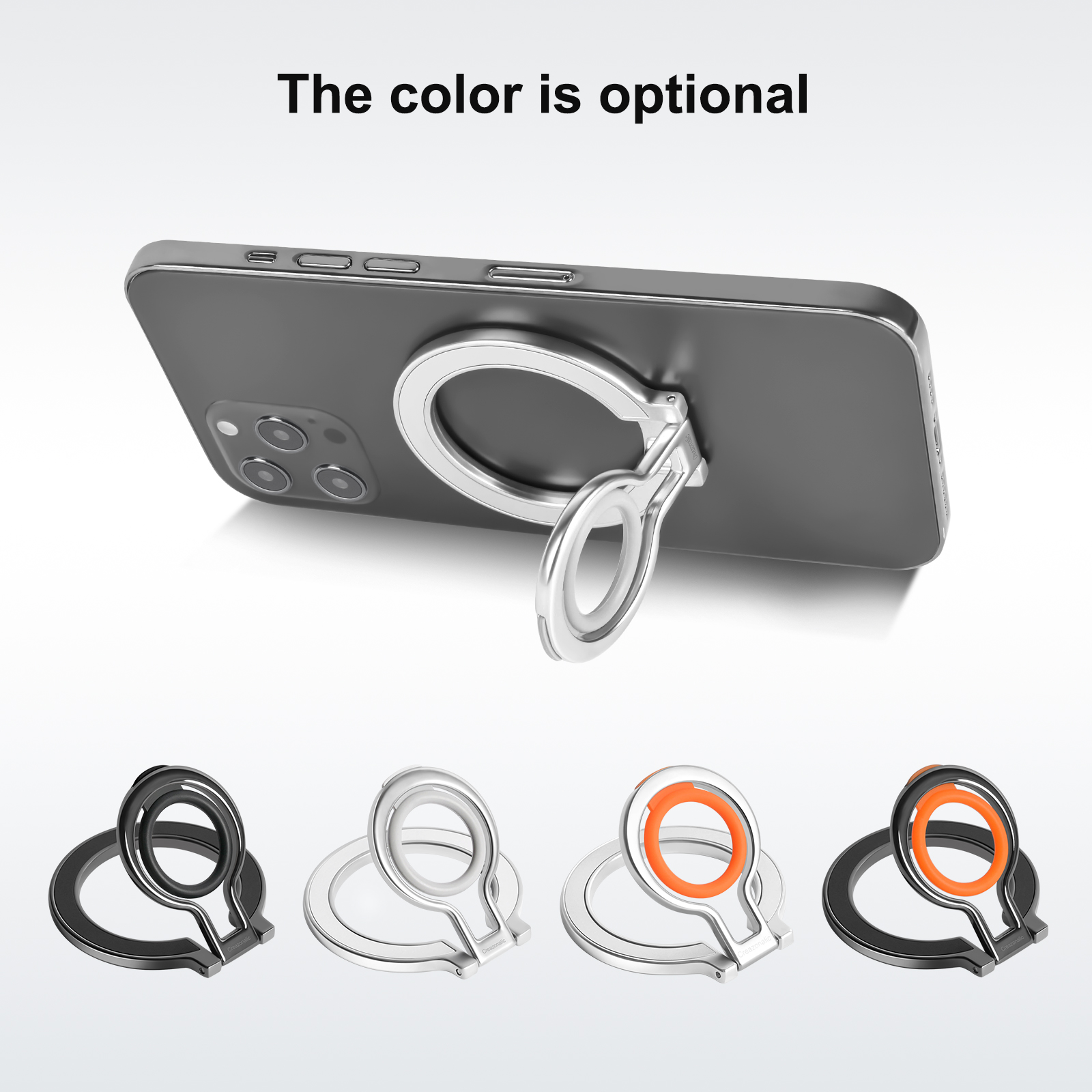 Phone-Holders-iCreate-Magnetic-Metal-Kickstand-Ring-Stand-Compatible-for-MagSafe-and-Android-Smartphones-Orange-45