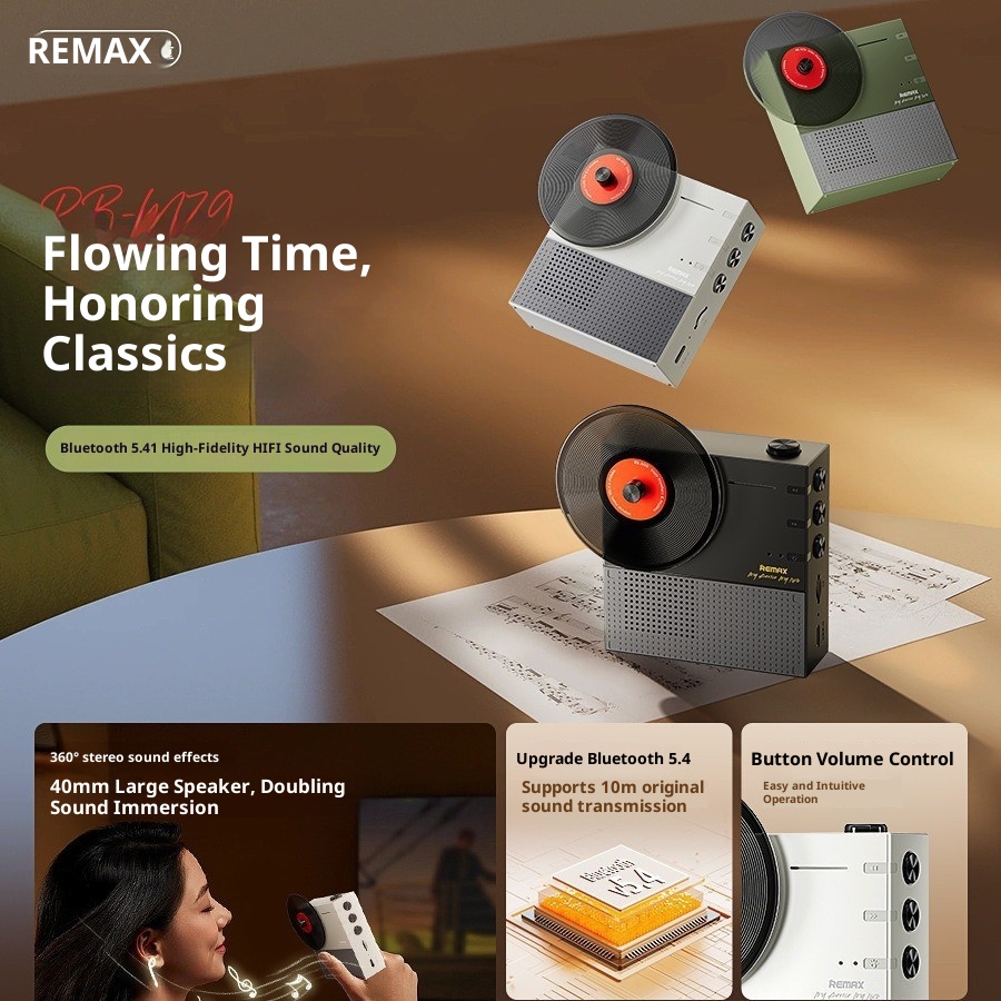 Smart-Speakers-REMAX-retro-record-classic-design-surround-stereo-sound-long-battery-life-Bluetooth-audio-clear-alum-green-3