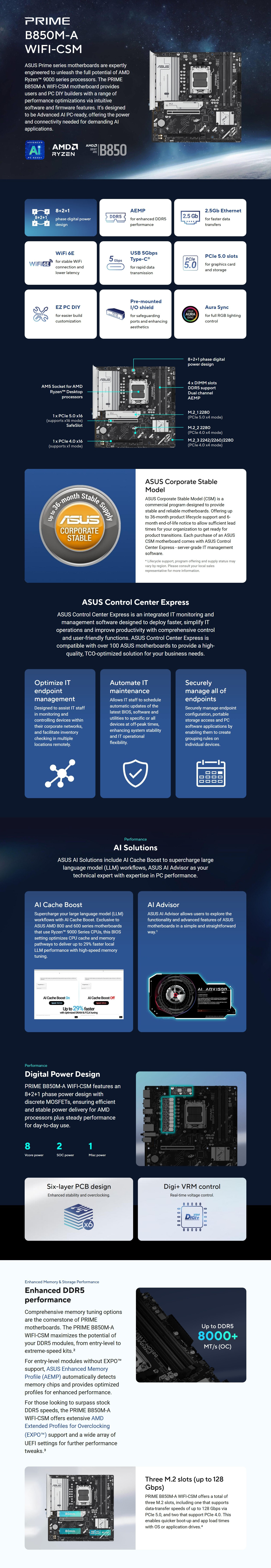 AMD-AM5-Asus-Prime-B850M-A-WIFI-CSM-AM5-mATX-Motherboard-PRIME-B850M-A-WIFI-CSM-6