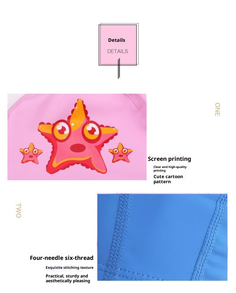 Swim-Cap-Girls-Pink-Swimming-Cap-PU-Coating-Cartoon-Character-Waterproof-Hair-Friendly-12