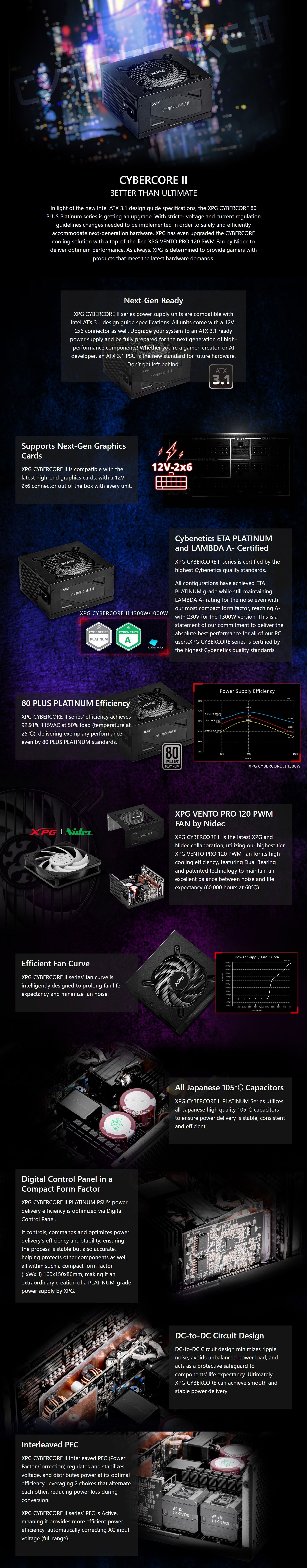 Power-Supply-PSU-XPG-1300W-Cyber-Core-II-80-Platinum-ATX-3-0-Modular-Power-Supply-CYBERCOREII1300P-BKCAU-1