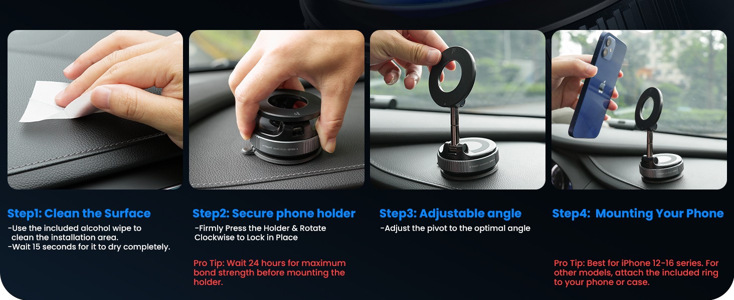 Car-Chargers-Magnetic-Suction-Cup-Phone-Mount-for-Magsafe-360-Adjustable-Magnetic-Car-Phone-Holder-Pocket-Size-Foldable-Car-Mount-15