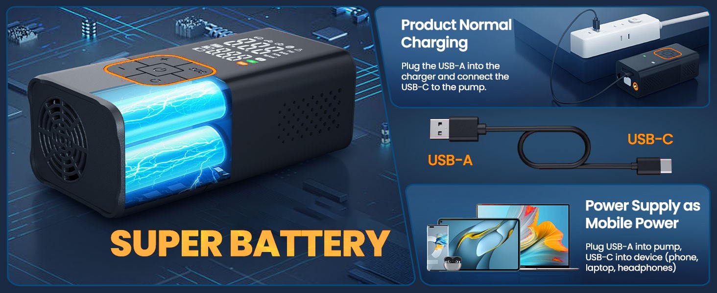 Car-Electronics-Tire-Inflator-Portable-Air-compressor-150PSl-AirPump-for-Car-Tires-Portable-Air-Compressor-withDigital-Tire-Pressure-Gauge-Cordless-Electric-BikePum-15