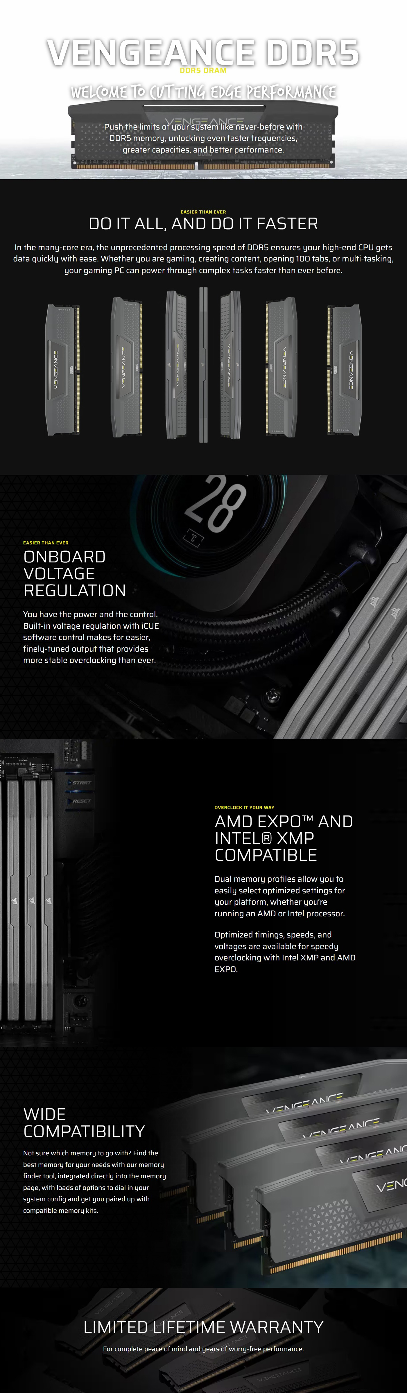 Corsair-64GB-2x32GB-Vengeance-CMK64GX5M2D6000Z40-CL40-6000MHz-DDR5-RAM-1