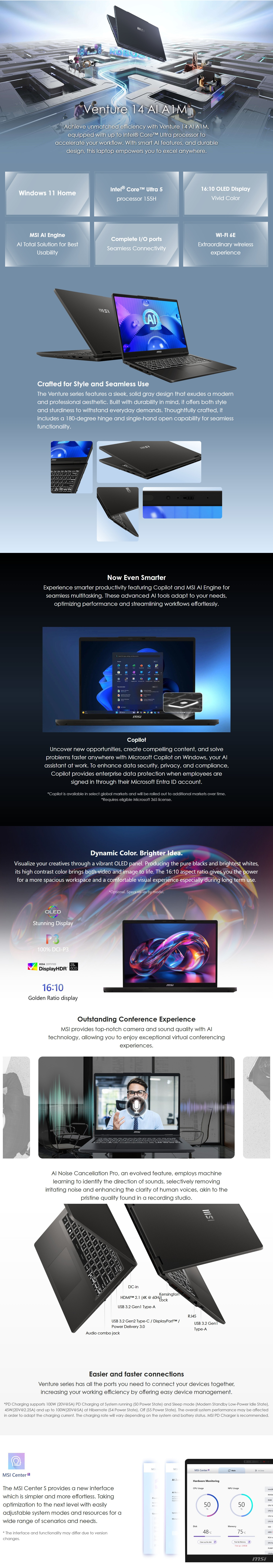 MSI-Laptops-MSI-Venture-14-AI-A1MG-14in-2-8K-OLED-120Hz-Core-Ultra-5-1TB-SSD-32GB-RAM-W11H-Laptop-VENTURE-14-AI-A1MG-012AU-1