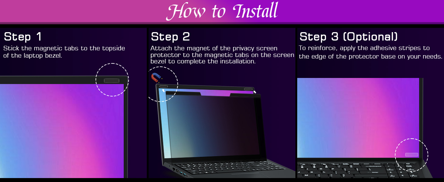 Laptop-Accessories-Magnetic-Laptop-Privacy-Screen-14-inch-for-16-9-Computer-Monitor-14-Removable-Anti-Glare-Protector-Blue-Light-Filter-Shield-Compatible-with-Lenovo-H-20