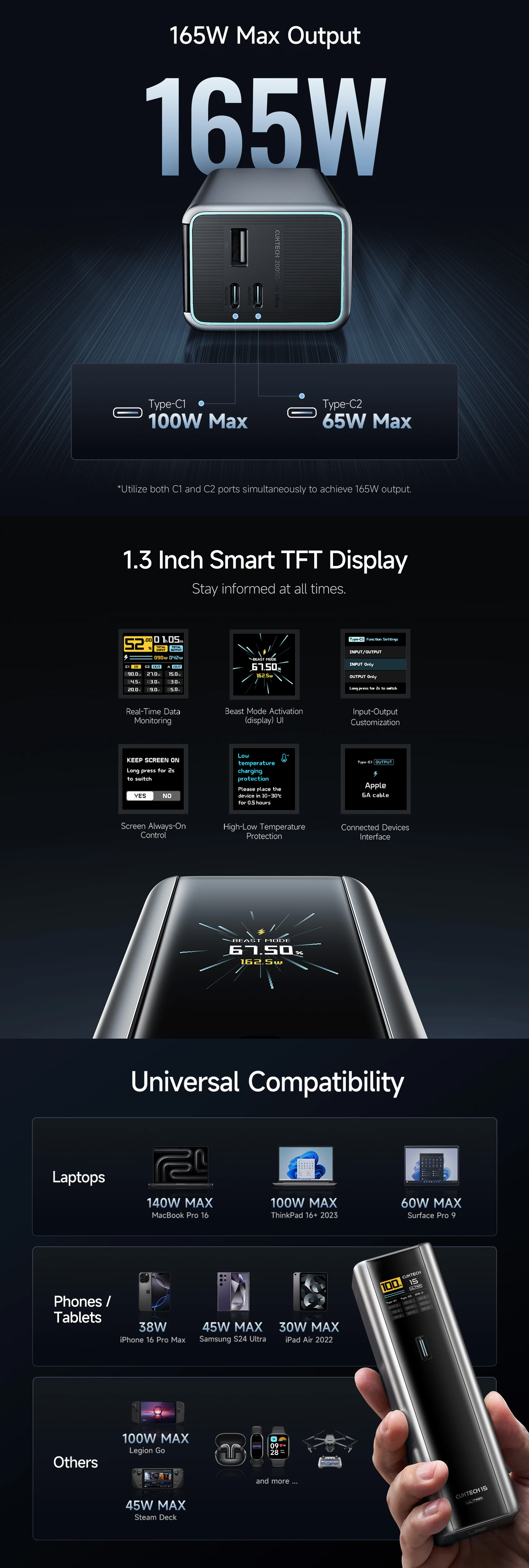 Power-Banks-CUKTECH-PB200U-15-Ultra-165W-20000mAH-Power-Bank-CUK-PB200UGLGR-2