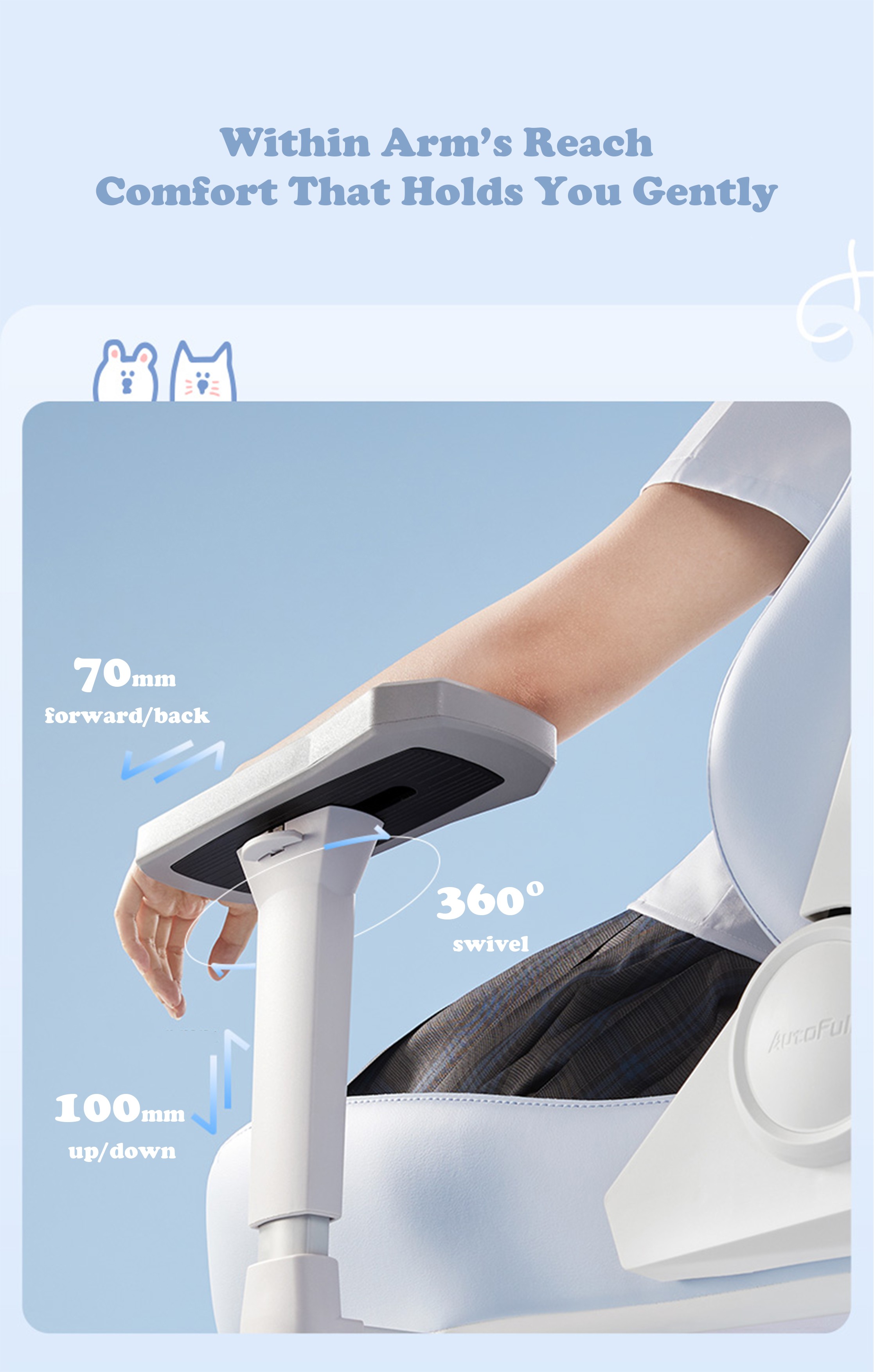 Gaming-Chairs-AutoFull-C3Pro-Gaming-Chair-With-3D-Headrest-Advanced-Lumbar-support-Snow-White-Bear-edition-36
