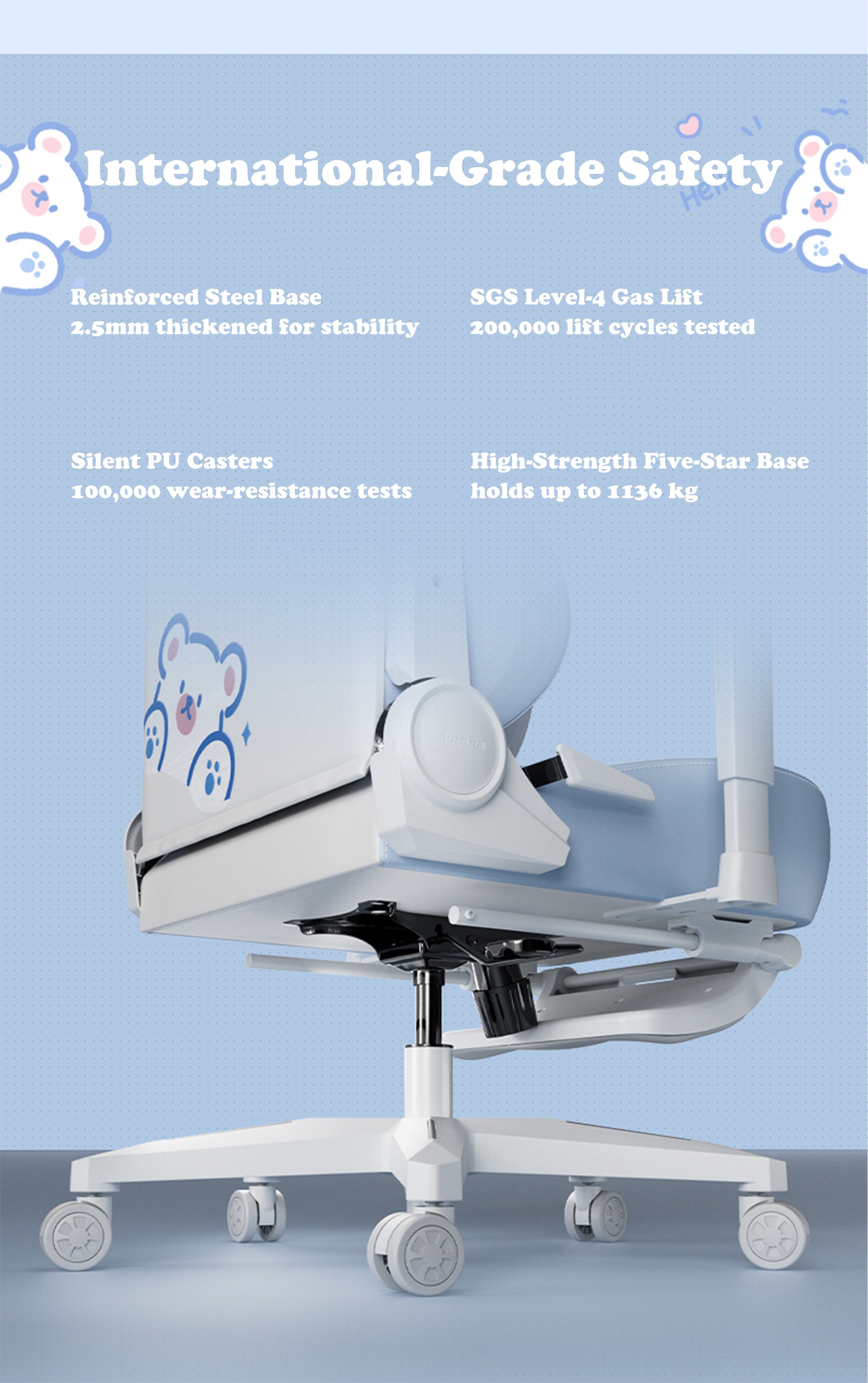 Gaming-Chairs-AutoFull-C3Pro-Gaming-Chair-With-3D-Headrest-Advanced-Lumbar-support-Snow-White-Bear-edition-37