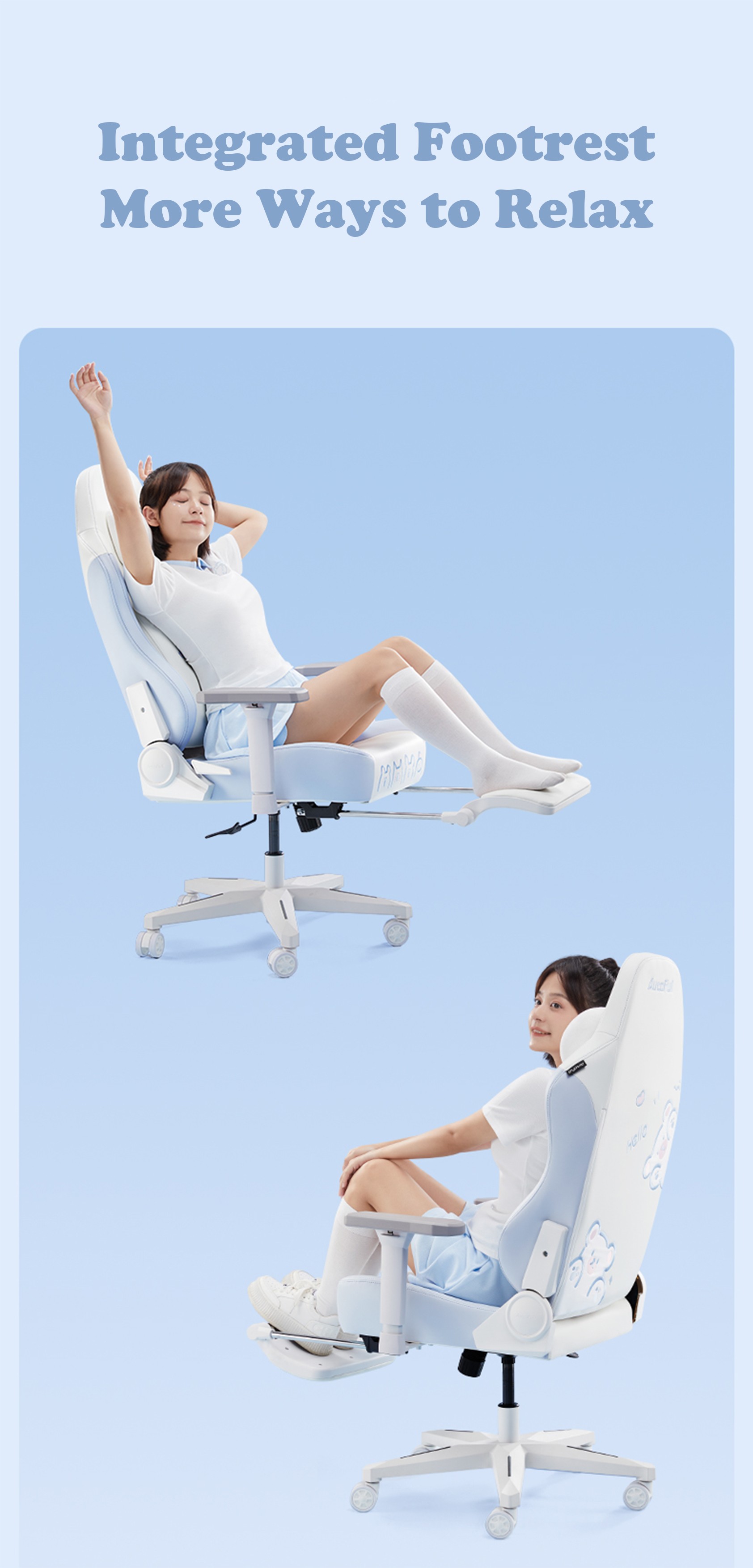 Gaming-Chairs-AutoFull-C3Pro-Gaming-Chair-With-3D-Headrest-Advanced-Lumbar-support-Snow-White-Bear-edition-38