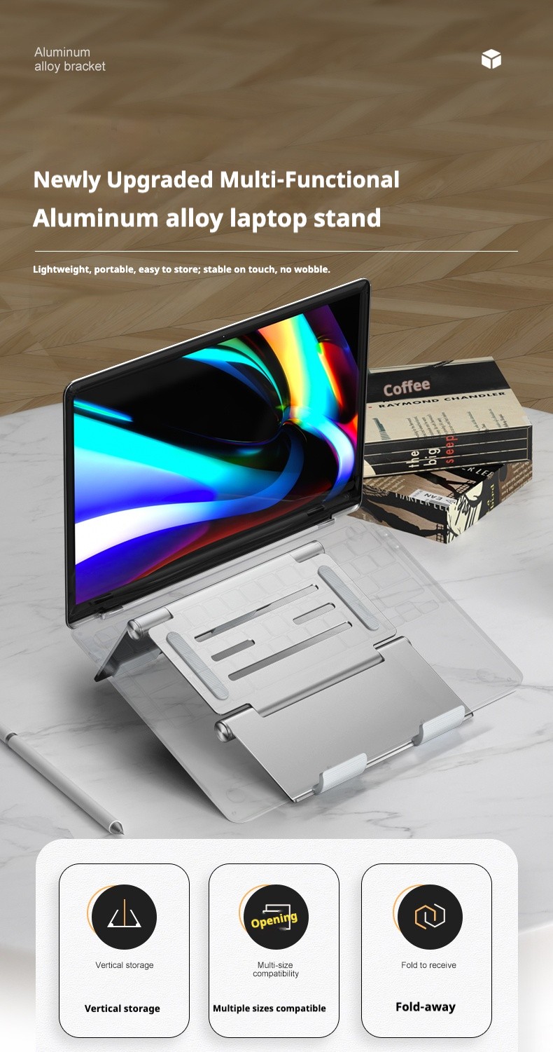 Laptop-Accessories-Laptop-Metal-Cooling-Stand-Multi-functional-Holder-Three-fold-Mini-Compact-Silver-50