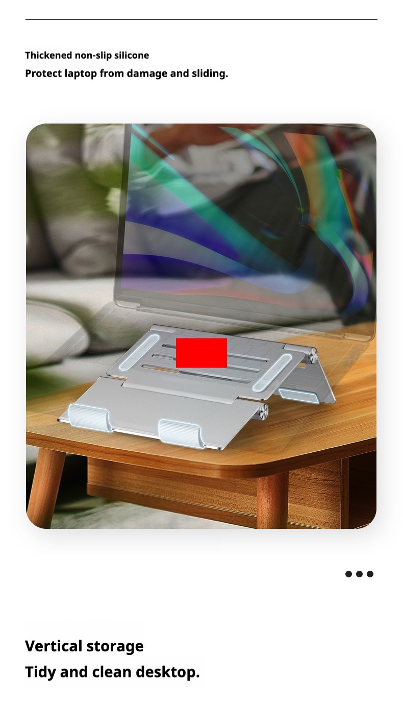 Laptop-Accessories-Laptop-Metal-Cooling-Stand-Multi-functional-Holder-Three-fold-Mini-Compact-Silver-55