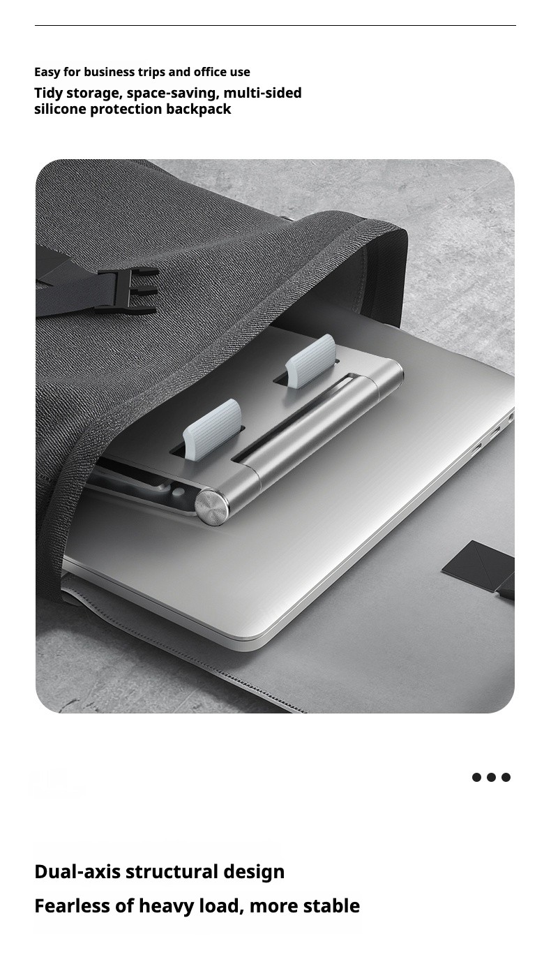 Laptop-Accessories-Laptop-Metal-Cooling-Stand-Multi-functional-Holder-Three-fold-Mini-Compact-Silver-60