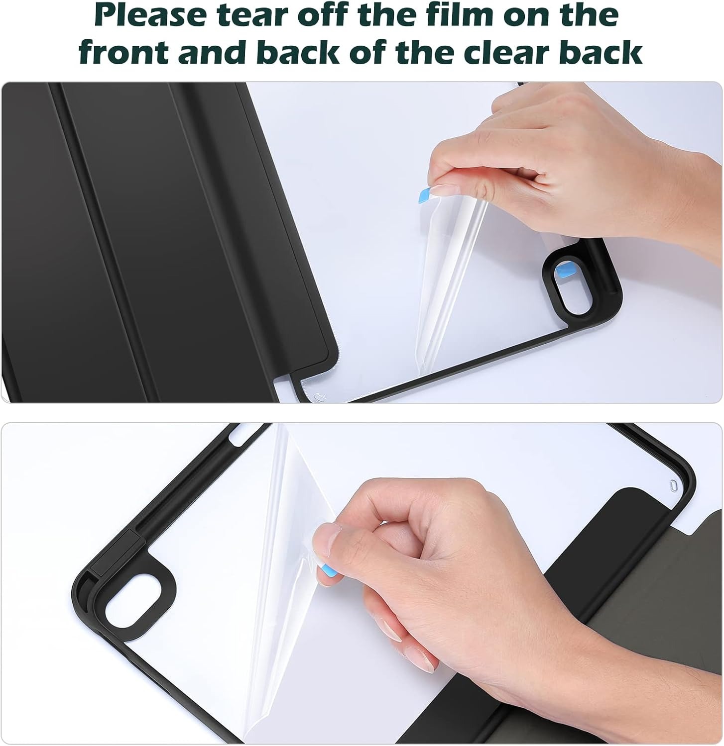 iPad-Accessories-Case-for-iPad-A16-11th-Generation-11-Inch-2025-10th-Generation-10-9-Inch-2022-Case-with-Pencil-Holder-Hybrid-iPad-11-10-Case-with-Clear-Back-Black-14