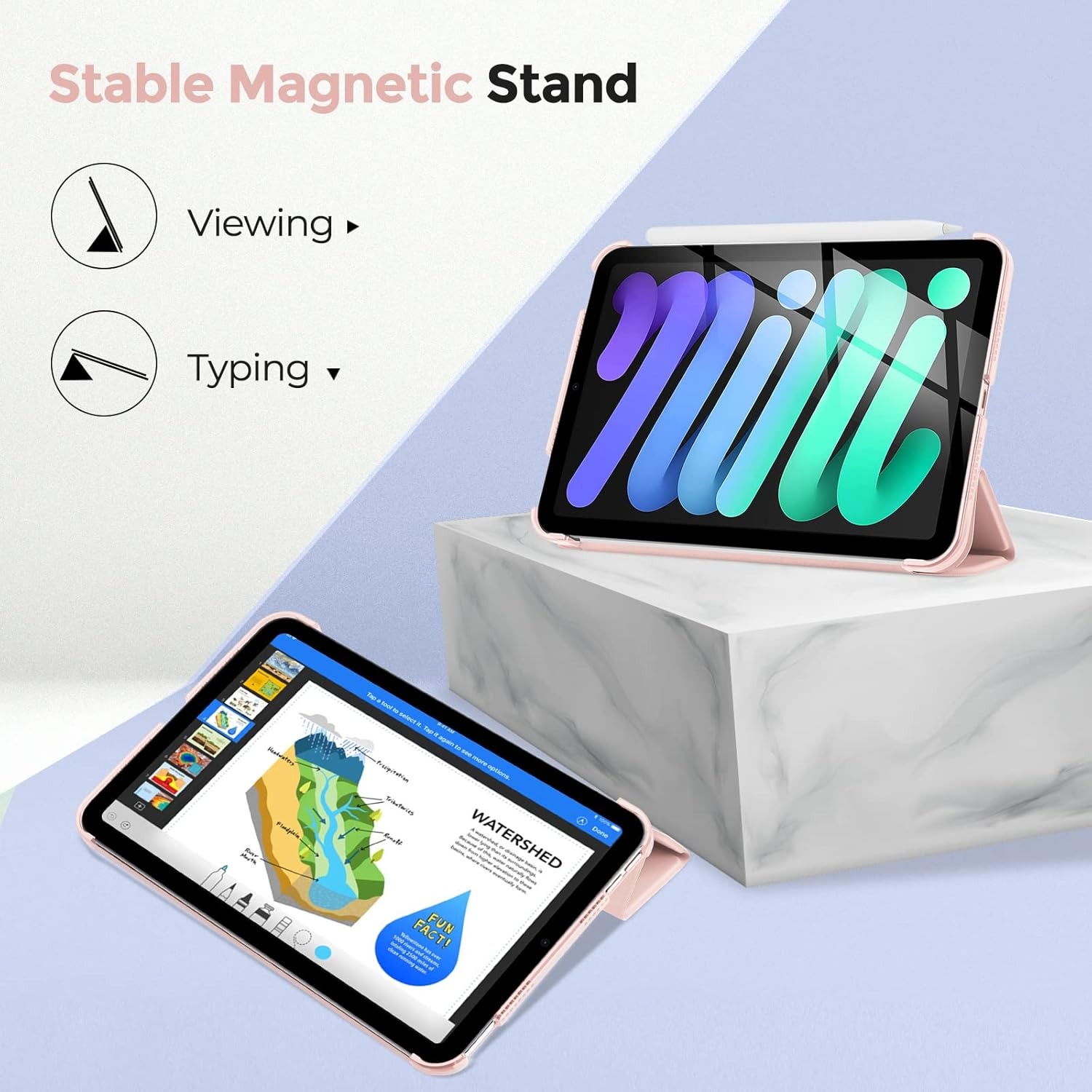 iPad-Accessories-Case-for-iPad-mini-7-A17-Pro-2024-iPad-Mini-6-2021-8-3-Inch-iPad-mini-7th-6th-Gen-Case-with-Pencil-Holder-Trifold-Stand-Smart-Folio-with-Soft-TPU-Pink-12