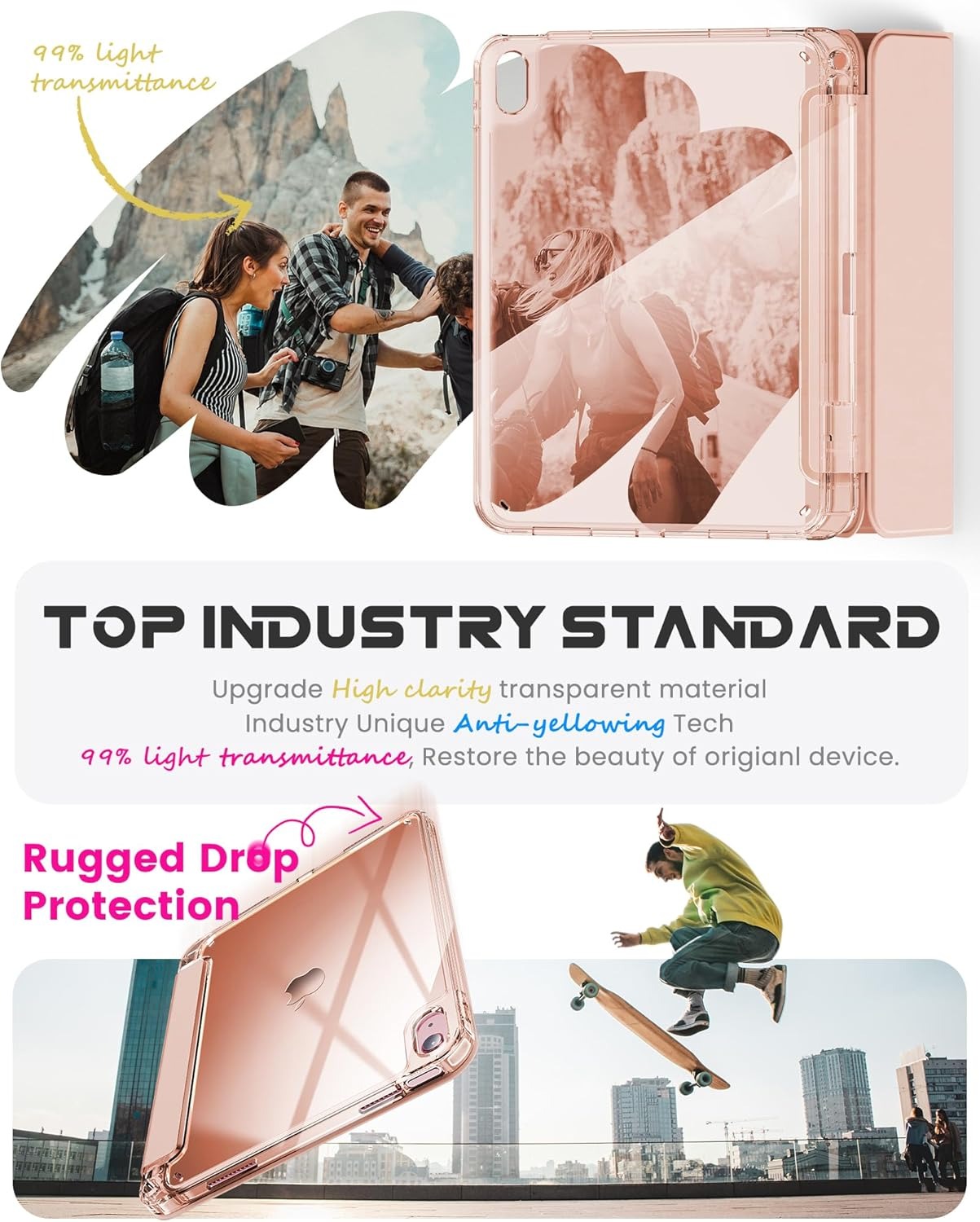 iPad-Accessories-Compatible-with-iPad-A16-11th-Generation-11-Inch-2025-Case-iPad-10th-Generation-Case-2022-10-9-Inch-2022-Crystal-Clear-with-Slot-for-Pencil-Pink-10