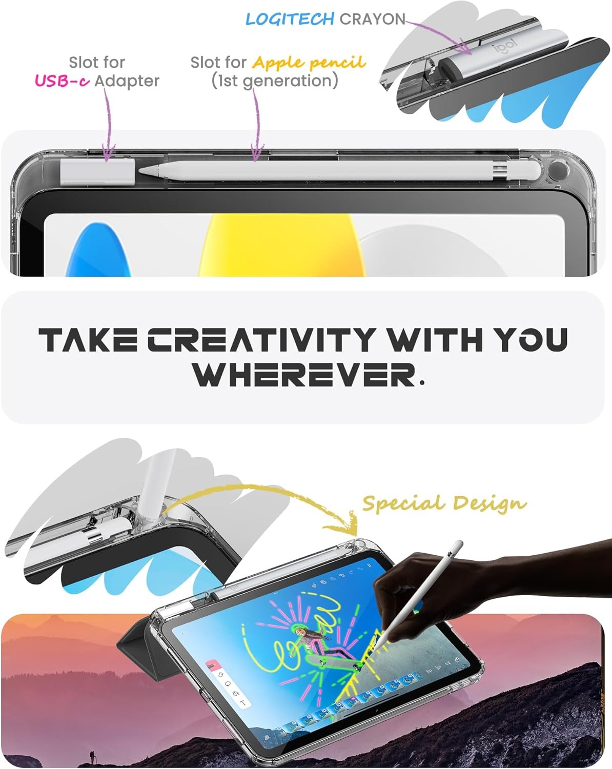 iPad-Accessories-Compatible-with-iPad-A16-11th-Generation-11-Inch-2025-Case-iPad-10th-Generation-Case-2022-10-9-Inch-2022-Crystal-Clear-with-Slot-for-Pencil-black-10