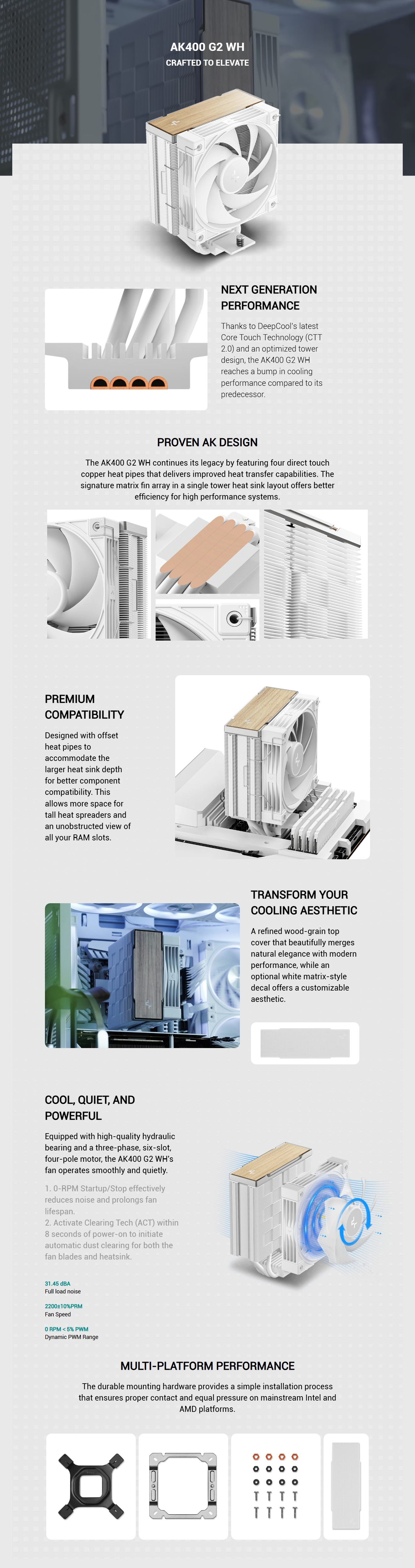 CPU-Cooling-DeepCool-AK400-G2-Wood-Grain-Top-CPU-Cooler-White-R-AK400G2-WHNNMN-GJD-1