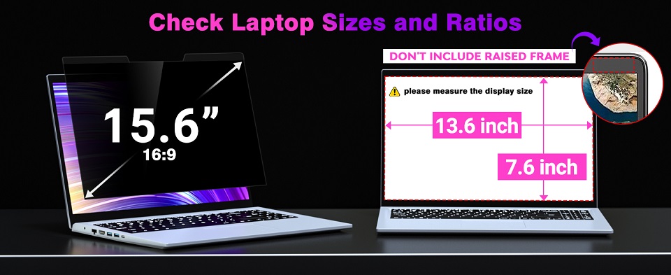 Laptop-Accessories-Magnetic-15-6-Inch-Laptop-Privacy-Screen-for-16-9-Computer-Monitor-Removable-Anti-Glare-Blue-Light-Filter-Protector-15-in-Privacy-Shield-Compatible-18