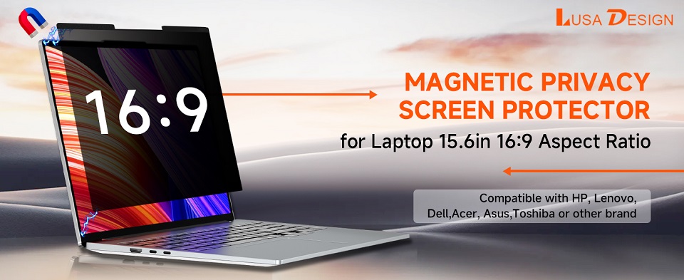 Laptop-Accessories-Magnetic-15-6-Inch-Laptop-Privacy-Screen-for-16-9-Computer-Monitor-Removable-Anti-Glare-Blue-Light-Filter-Protector-15-in-Privacy-Shield-Compatible-5