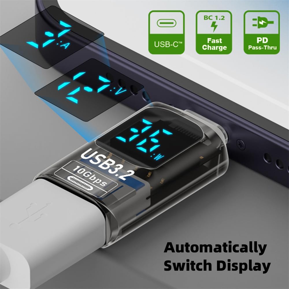 Network-Adapters-Type-C-Smart-LED-Display-USB-C-to-USB3-2-Type-A-Adapter-10Gbps-Data-Current-Voltage-Fast-Charging-Monitoring-Display-Tester-18