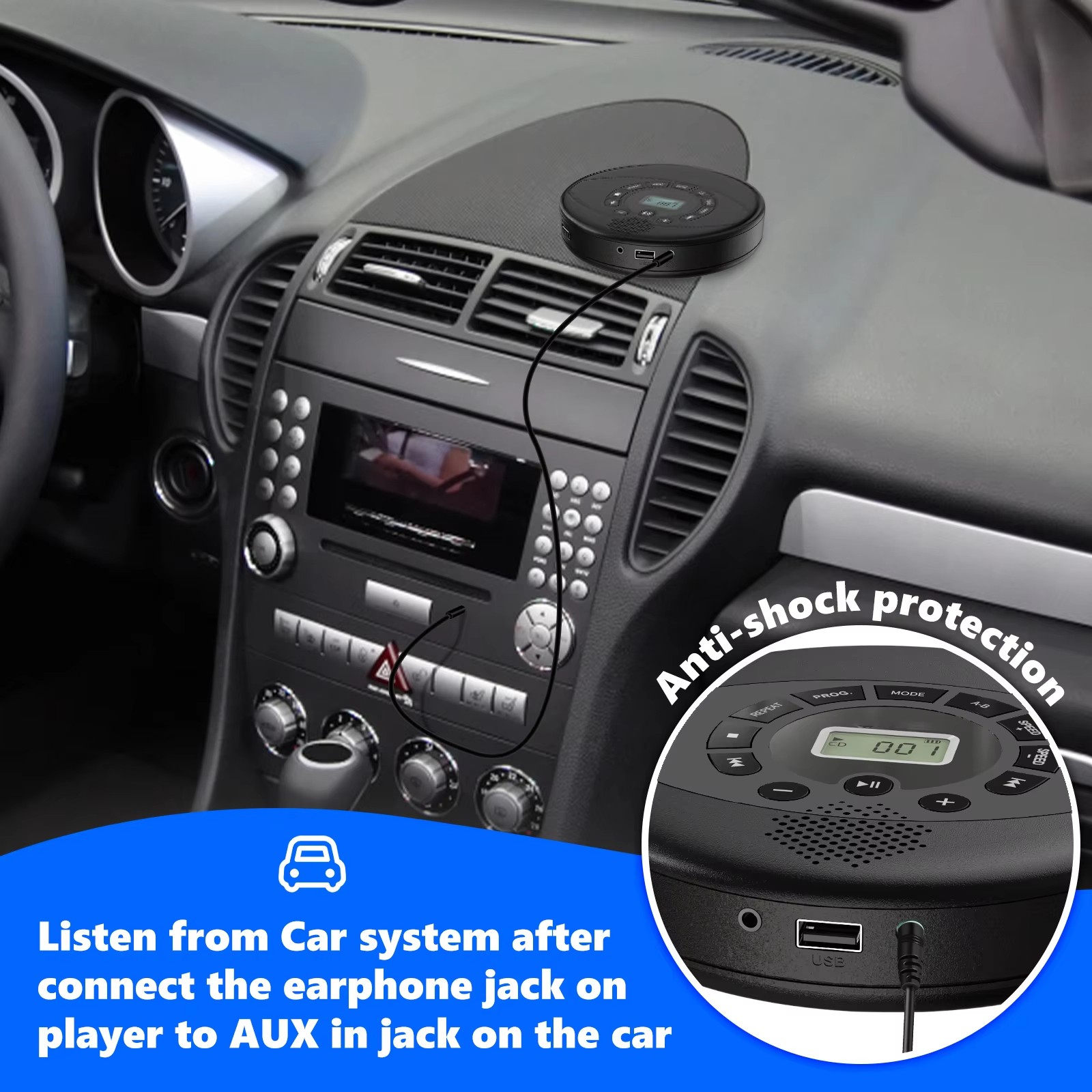 Sound-Audio-Equipment-Portable-CD-Player-with-Bluetooth-CD-Music-Player-FM-Radio-Support-AUX-USB-CD-Boombox-Headphone-Jack-CD-Players-for-Home-Kids-Kpop-Gift-6