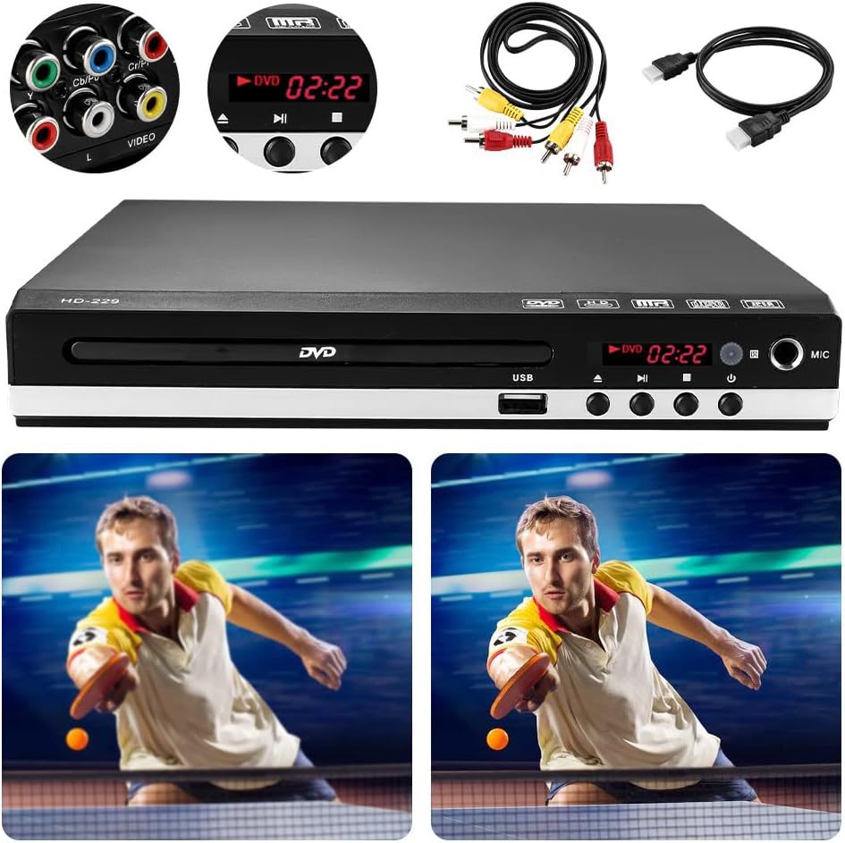 Sound-Audio-Equipment-DVD-Player-for-TV-Home-CD-Player-with-Remote-HD-Portable-DVD-Player-HDMI-RCA-Cables-USB-Input-Support-Monitor-Projector-9