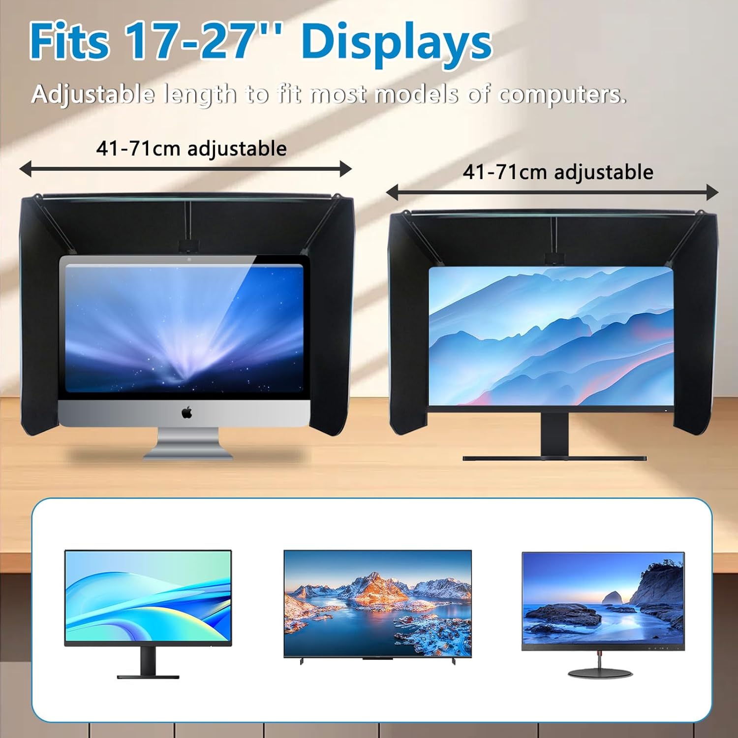 Computer-Accessories-27-inch-Display-Monitor-Hood-Sunshade-Screen-Sun-Visor-Adjustable-17-28-Inches-Monitor-Hood-Computer-Screen-Glare-Protection-for-Office-Play-Games-5