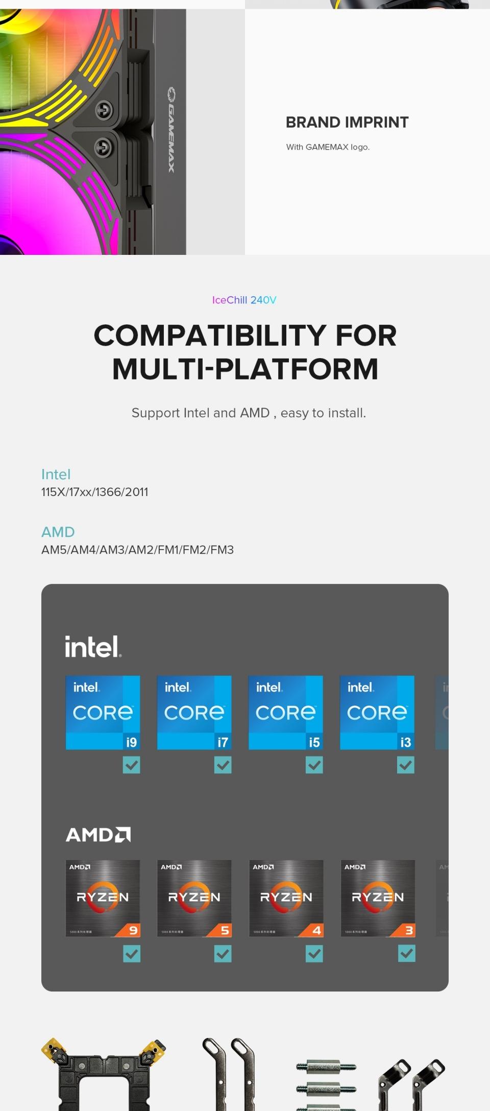CPU-Cooling-GameMax-IceChill-240V-Liquid-CPU-Cooler-240mm-Addressable-RGB-PWM-Pump-Fans-250W-TDP-AIO-Water-Cooler-black-26 CPU-Cooling-GameMax-IceChill-240V-Liquid-CPU-Cooler-240mm-Addressable-RGB-PWM-Pump-Fans-250W-TDP-AIO-Water-Cooler-black-26
