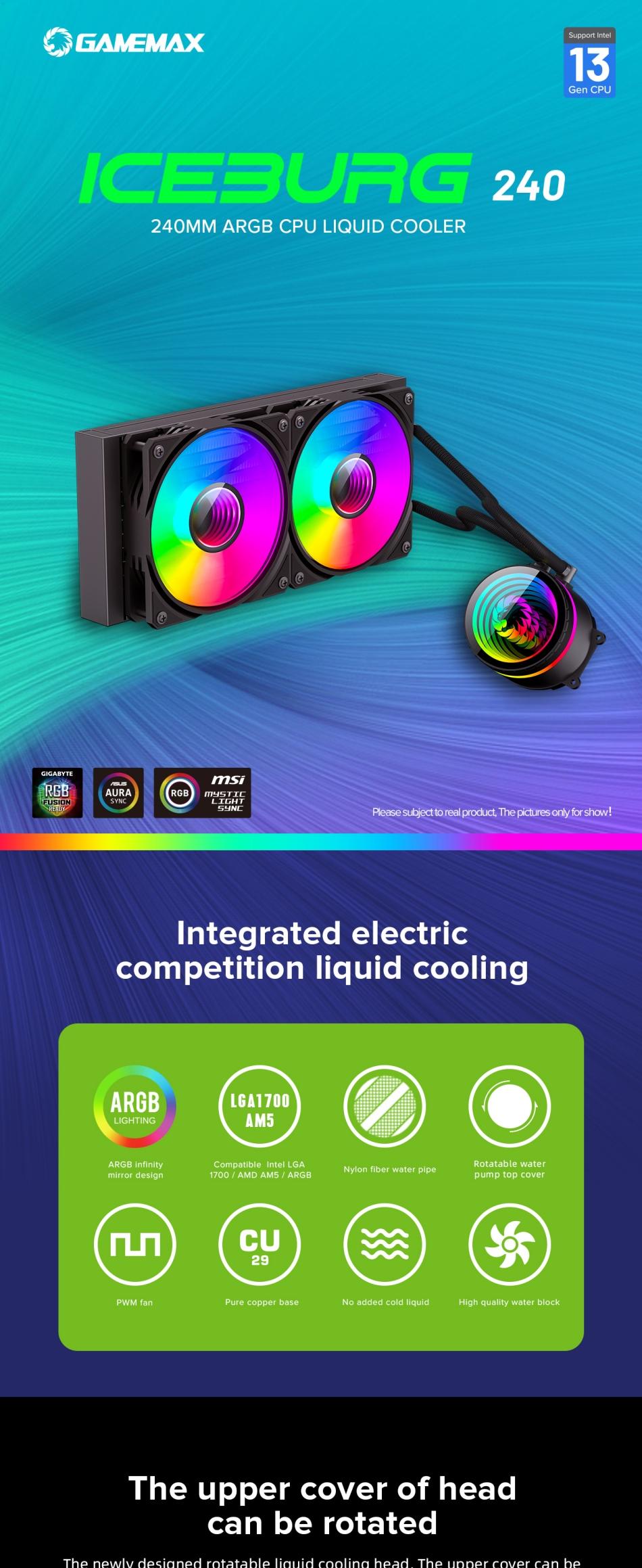 CPU-Cooling-Gamemax-Liquid-CPU-Cooler-IceBurg-Infinity-240-14 CPU-Cooling-Gamemax-Liquid-CPU-Cooler-IceBurg-Infinity-240-14